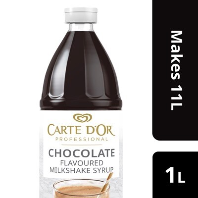 CARTE D'OR Chocolate Flavoured Milkshake Syrup - 1 L - Here’s an easy way to add delicious flavour, colour and variety to your milkshake menu. 